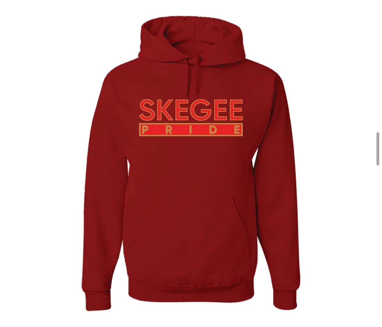 The “Skegee Pride” Hoodie/Crew in Red/Gold (AL)