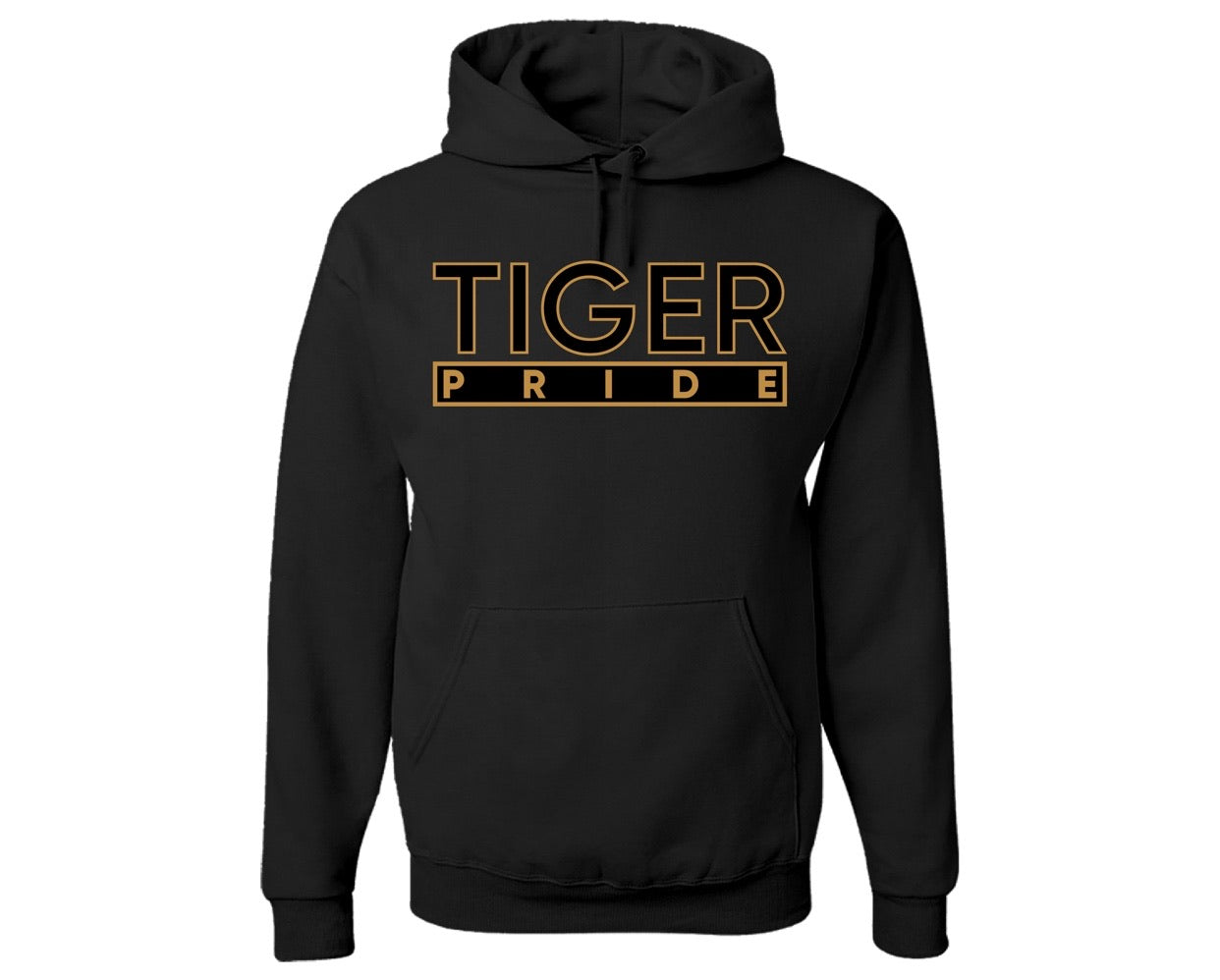 The “Tiger Pride” Hoodie/Crew in Black/Gold (LA)