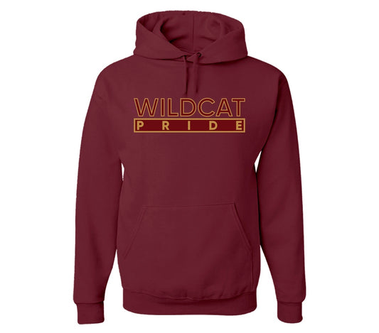 The “Wildcat Pride” Hoodie/Crew in Maroon/Gold (FL)