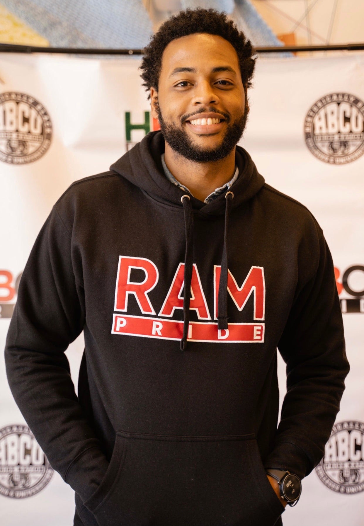 The Ram Pride Hoodie in Blk/Red/White